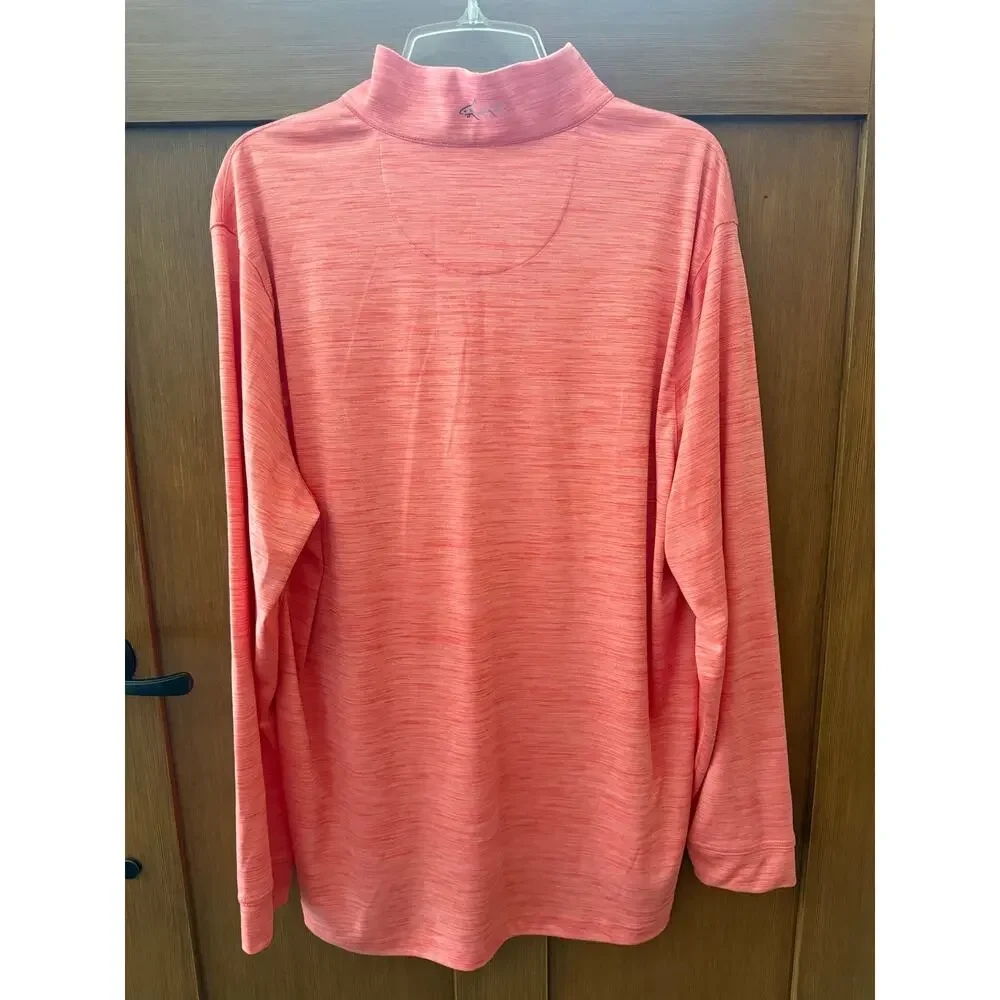Greg Norman Orange 1/4 Zip Golf Pullover XL